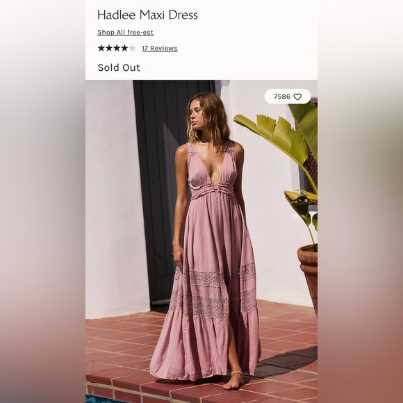 Free People Hadlee Maxi Dress Size Large - Picture 13 of 13
